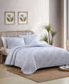 TOMMY BAHAMA HOME CLOSEOUT! TOMMY BAHAMA DISTRESSED WATER LEAVES 3-PC. QUILT SET, FULL/QUEEN