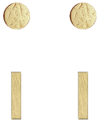 Matr Boomie Women's Diya Stud Earrings Set, 2 Piece In Medium Yellow