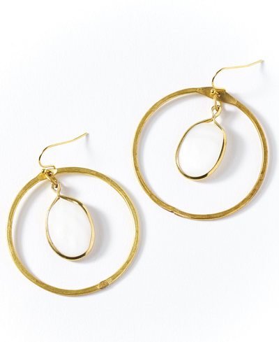 Matr Boomie Women's Dhavala Hoop Earrings In White