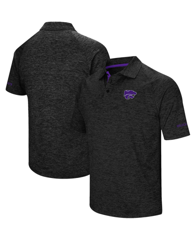 Colosseum Men's  Black Kansas State Wildcats Down Swing Polo Shirt