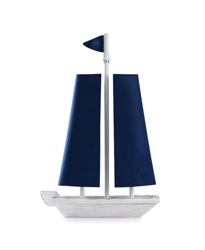 Stylecraft Molded Sail Boat Table Lamp In Navy-blue