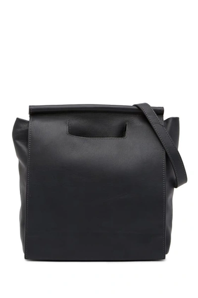 Christopher Kon Convertible Leather Backpack In Dark Grey