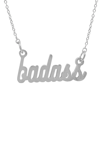 Adornia Water Resistant Badass Pendant Necklace In Silver