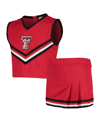 LITTLE KING APPAREL BIG GIRLS RED TEXAS TECH RED RAIDERS TWO-PIECE CHEER SET