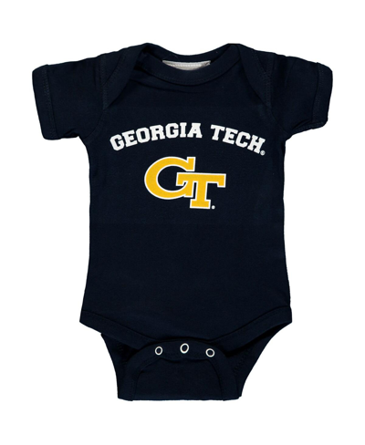 Two Feet Ahead Infant Boys And Girls Navy Georgia Tech Yellow Jackets Arch & Logo Bodysuit
