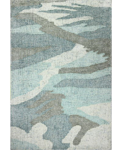Bb Rugs Energy Lm101 3'6" X 5'6" Area Rug In Aqua