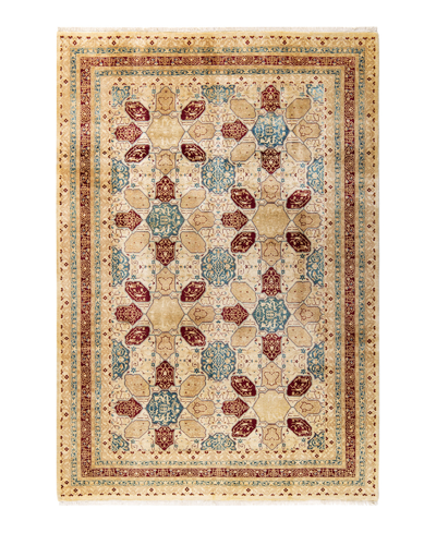 Adorn Hand Woven Rugs Mogul M125624 6'3" X 9'3" Area Rug In Ivory