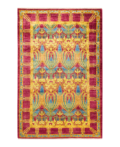 Adorn Hand Woven Rugs Arts Crafts M16334 5'1" X 7'9" Area Rug In Purple