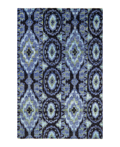 Adorn Hand Woven Rugs Modern M164707 5'10" X 9'2" Area Rug In Purple
