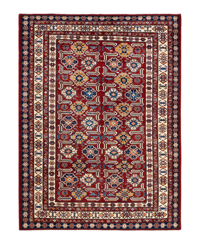 Adorn Hand Woven Rugs Tribal M18648 6'10" X 9'6" Area Rug In Red
