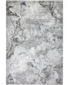 Bb Rugs Charm Cha-01 Gray, Gold 7'9" X 9'9" Area Rug In Gray/ Gold