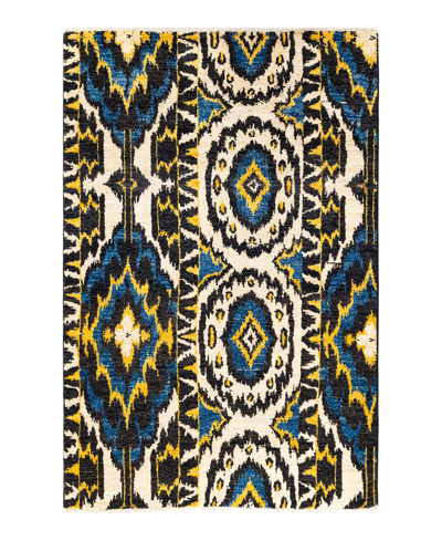 Adorn Hand Woven Rugs Modern M16479 4' X 6'3" Area Rug In Black