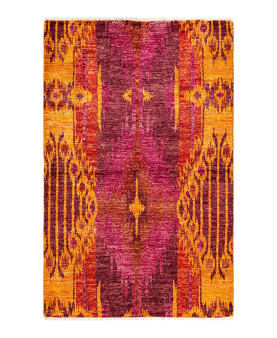Adorn Hand Woven Rugs Modern M167526 4' X 6'4" Area Rug In Red