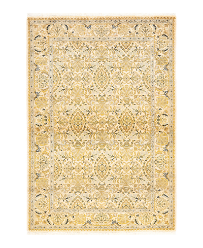 Adorn Hand Woven Rugs Mogul M134040 4'1" X 6'1" Area Rug In Ivory