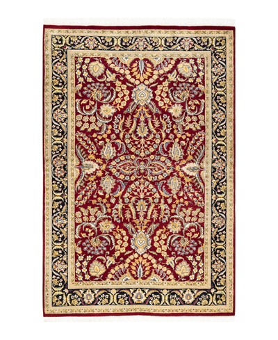Adorn Hand Woven Rugs Mogul M147775 4'2" X 6'3" Area Rug In Red