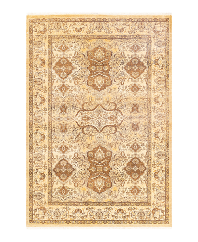 Adorn Hand Woven Rugs Mogul M15033 4'2" X 6'2" Area Rug In Yellow