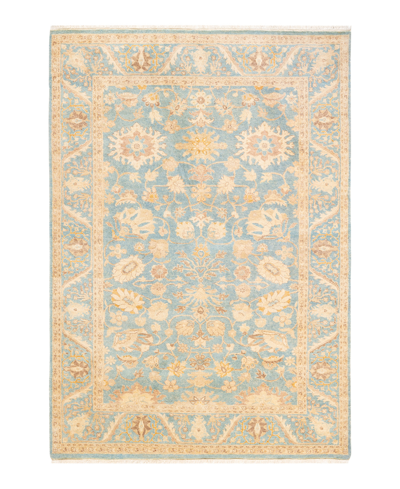 Adorn Hand Woven Rugs Mogul M16263 4'4" X 6'3" Area Rug In Mist