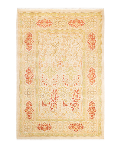 Adorn Hand Woven Rugs Mogul M174978 4'2" X 6'2" Area Rug In Ivory