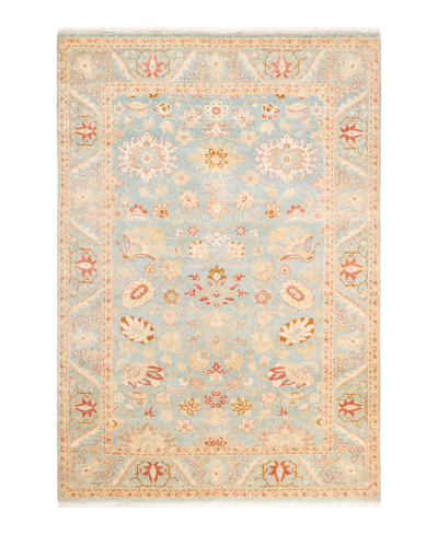 Adorn Hand Woven Rugs Mogul M174982 4'1" X 6' Area Rug In Mist