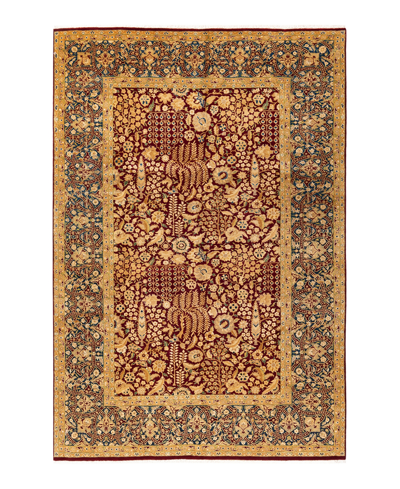 Adorn Hand Woven Rugs Mogul M14279 6'1" X 9'1" Area Rug In Red