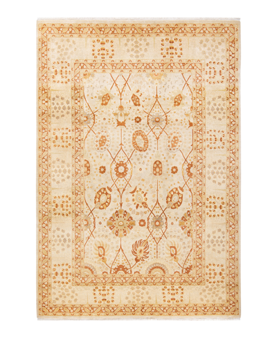 Adorn Hand Woven Rugs Mogul M15983 6'3" X 9'3" Area Rug In Ivory