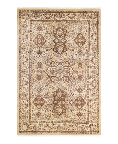 Adorn Hand Woven Rugs Mogul M158928 4'1" X 6'3" Area Rug In Yellow