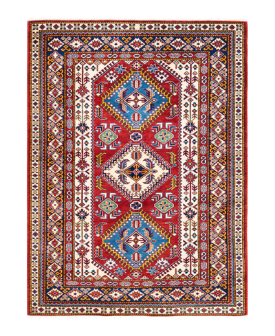 Adorn Hand Woven Rugs Tribal M18734 4'3" X 5'10" Area Rug In Red