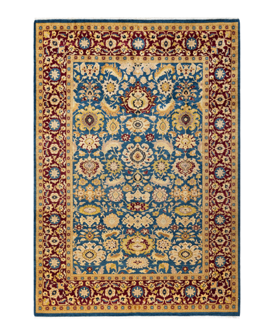 Adorn Hand Woven Rugs Mogul M11659 6'2" X 9'1" Area Rug In Blue