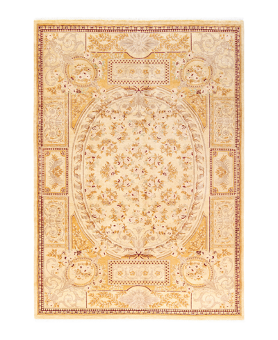 Adorn Hand Woven Rugs Mogul M12514 6'1" X 8'9" Area Rug In Ivory