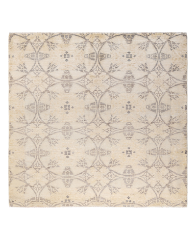Adorn Hand Woven Rugs Suzani M18009 6'1" X 6'5" Area Rug In Ivory