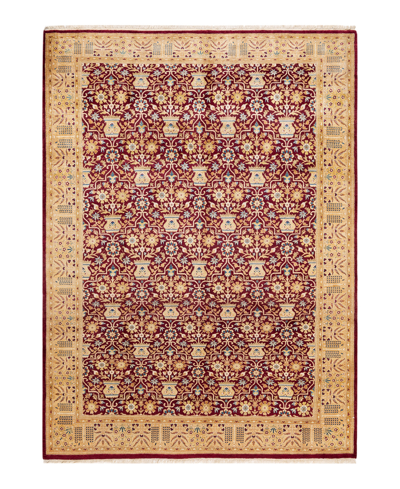 Adorn Hand Woven Rugs Mogul M142634 6'3" X 8'7" Area Rug In Red