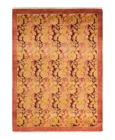 Adorn Hand Woven Rugs Mogul M150334 4'3" X 6'3" Area Rug In Pink