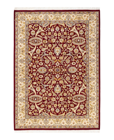 Adorn Hand Woven Rugs Mogul M14978 4'3" X 5'10" Area Rug In Red