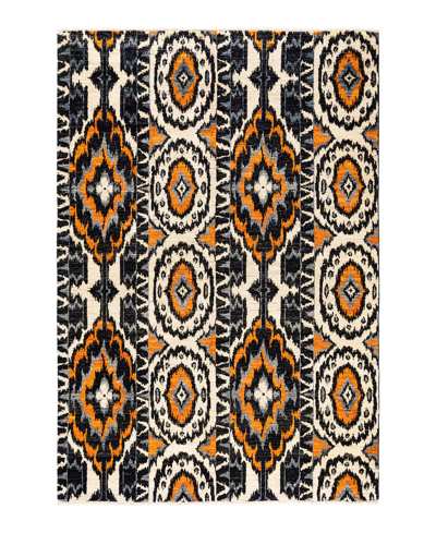 Adorn Hand Woven Rugs Modern M16496 6'2" X 9'5" Area Rug In Black