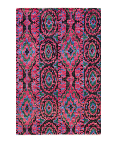 Adorn Hand Woven Rugs Modern M167504 6'1" X 9'4" Area Rug In Black