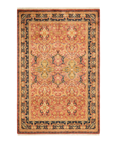 Adorn Hand Woven Rugs Mogul M16229 4'3" X 6'5" Area Rug In Orange