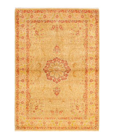 Adorn Hand Woven Rugs Mogul M135927 4'2" X 6'1" Area Rug In Yellow