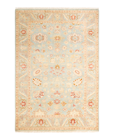 Adorn Hand Woven Rugs Mogul M157450 4'4" X 6'3" Area Rug In Mist