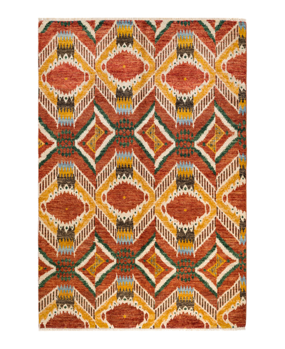 Adorn Hand Woven Rugs Modern M1625 6' X 9'1" Area Rug In Red