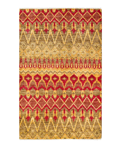 Adorn Hand Woven Rugs Modern M163648 4'10" X 8'1" Area Rug In Green
