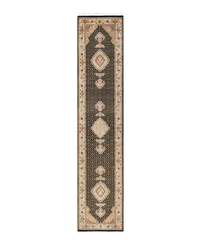 Adorn Hand Woven Rugs Mogul M17478 2'4" X 12'4" Runner Area Rug In Black