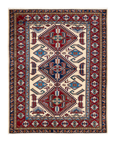 Adorn Hand Woven Rugs Tribal M18743 4'5" X 5'8" Area Rug In Ivory