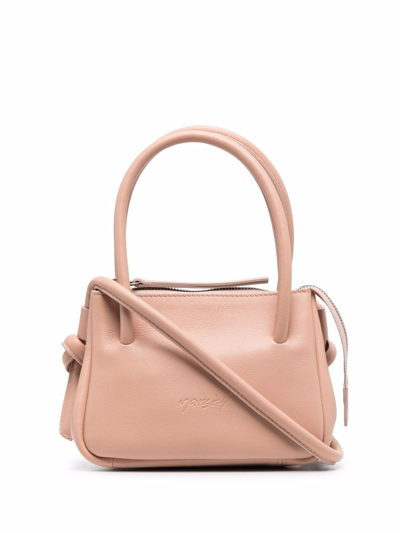 Marsèll Logo-embossed Leather Mini Bag In Neutrals