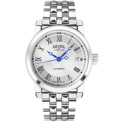 Gevril Madison Automatic Silver Dial Mens Watch 2572 In Blue / Silver