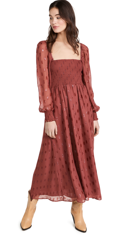 white christmas dresses Pink Floral Cotton Smocked Maxi Dress - Casual Dresses