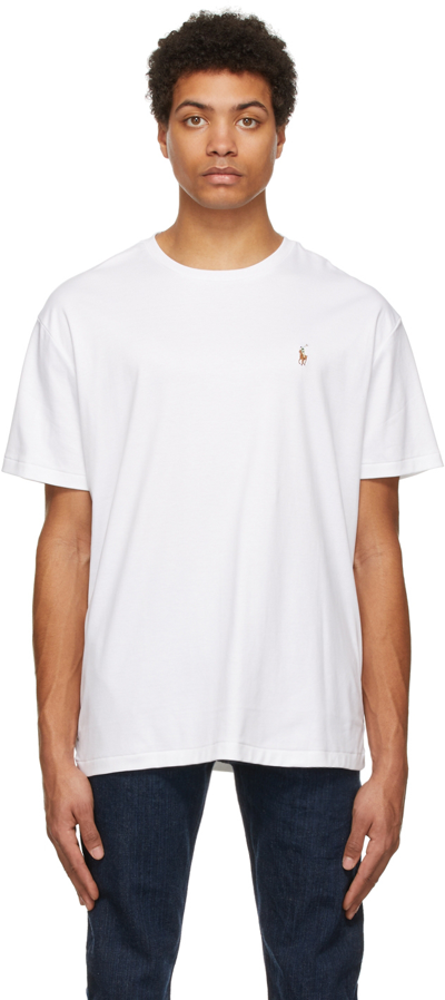 Polo Ralph Lauren Crewneck Cotton-jersey T-shirt In White