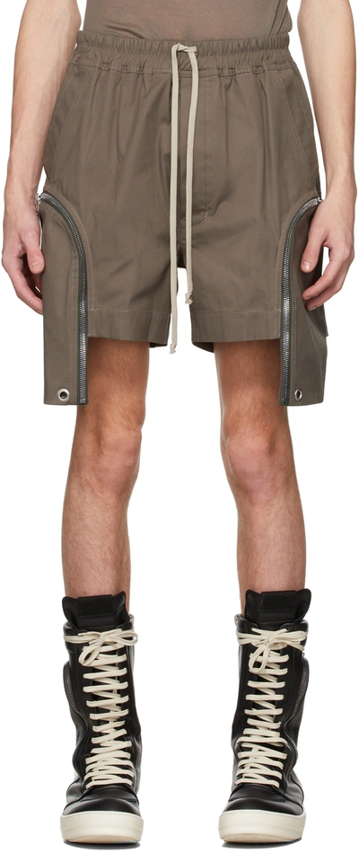 Rick Owens Taupe Bauhaus Boxers Shorts In 34 Dust