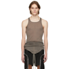 RICK OWENS GREY BASIC RIB TANK TOP