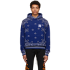 Amiri Bandana Cashmere-blend Hoodie In Blue