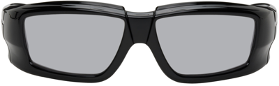 Rick Owens Rectangular Frame Sunglasses In Black